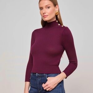 $120 White House Black Market Sweater Turtleneck Cable Knitted Size XS Women’s